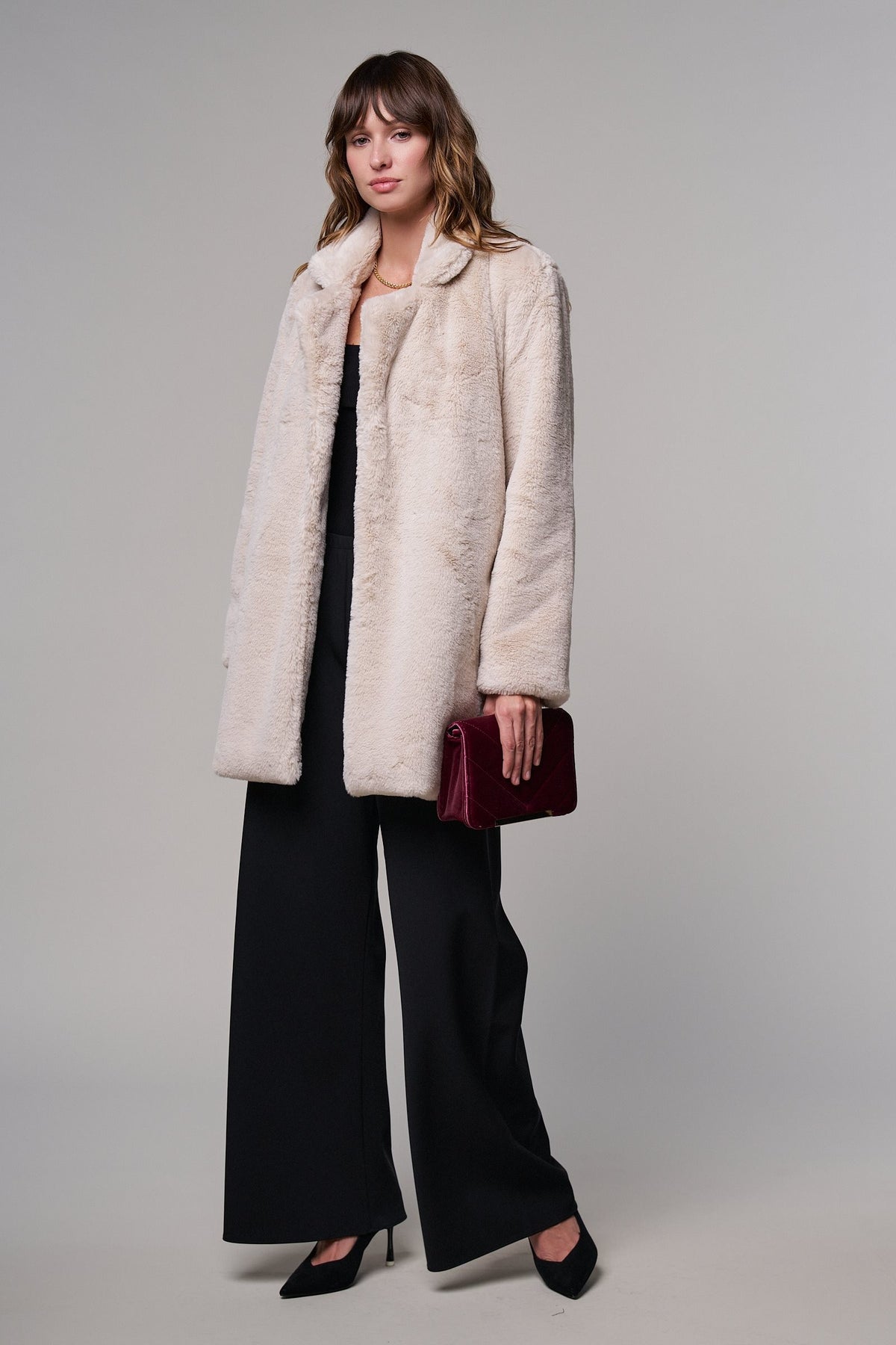 Winter Hush Faux Fur Coat in Tan - Women's Coats | Urban Daizy