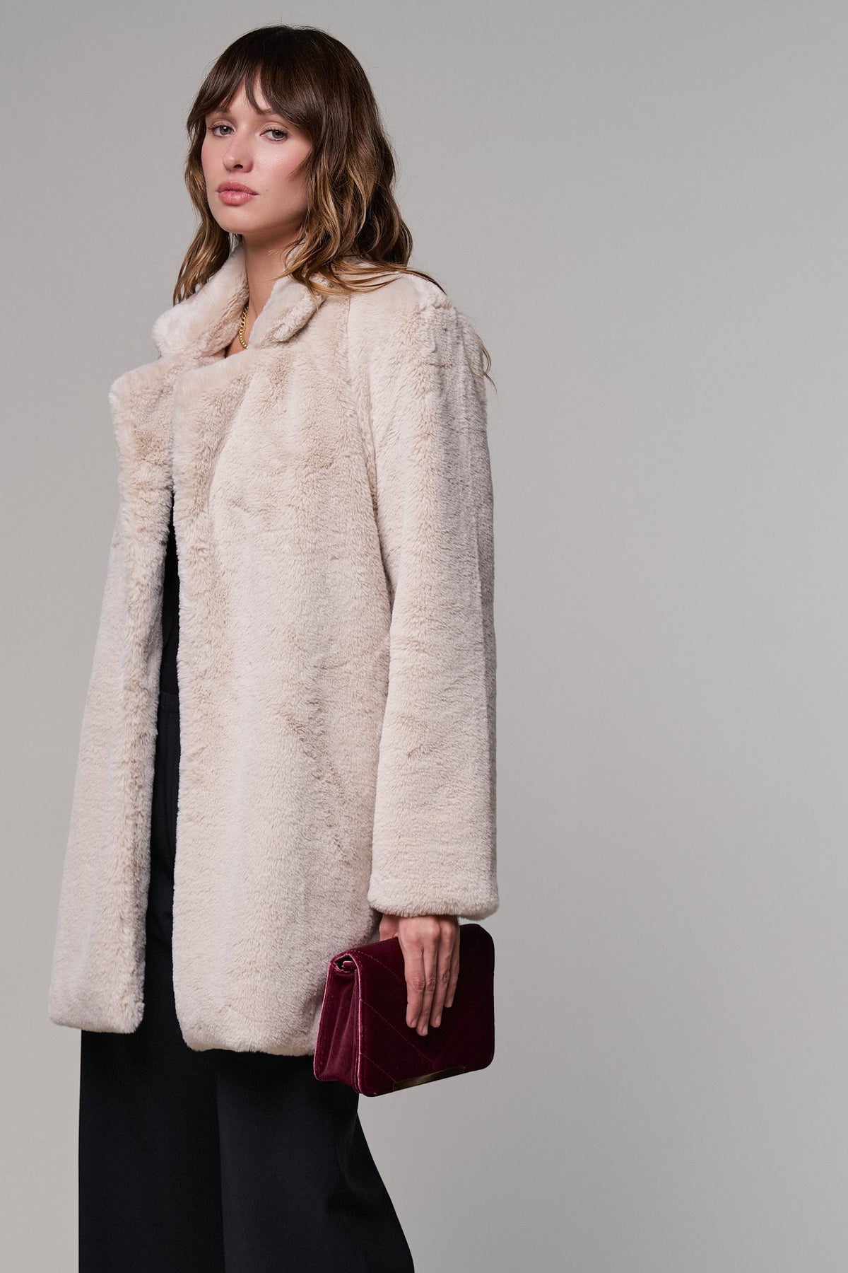 Winter Hush Faux Fur Coat in Tan - Women's Coats | Urban Daizy