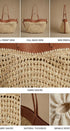 Woven Raffia & Leather Trim Double Strap Tote in Tan - Women's Fashion | Urban Daizy