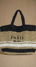 Paris Milano Woven Stripe Raffia Tote Bag in Tan - Women's Fashion | Urban Daizy