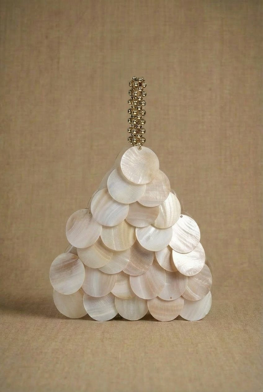 Capiz Shell Disc Layered Wristlet Bag in As Is - Women's Fashion | Urban Daizy