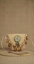 Woven Straw Beaded Medallion Tassel Crossbody Bag in Tan - Women's Fashion | Urban Daizy