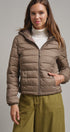 Crisp Air Hooded Puffer Jacket in Mocha - Women's Puffer Outerwear | Urban Daizy