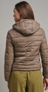 Crisp Air Hooded Puffer Jacket in Mocha - Women's Puffer Outerwear | Urban Daizy