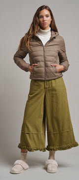 Crisp Air Hooded Puffer Jacket in Mocha - Women's Puffer Outerwear | Urban Daizy