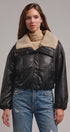 Aviator Hour Sherpa Crop Jacket in Black - Women's Jackets & Blazers | Urban Daizy