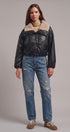 Aviator Hour Sherpa Crop Jacket in Black - Women's Jackets & Blazers | Urban Daizy