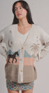 Palm Tree Horse Scenic Knit Cardigan in Taupe	 - Women's Fashion | Urban Daizy