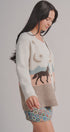 Palm Tree Horse Scenic Knit Cardigan in Taupe	 - Women's Fashion | Urban Daizy