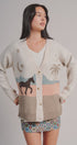 Palm Tree Horse Scenic Knit Cardigan in Taupe	 - Women's Fashion | Urban Daizy