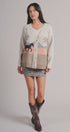 Palm Tree Horse Scenic Knit Cardigan in Taupe	 - Women's Fashion | Urban Daizy