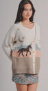 Palm Tree Horse Scenic Knit Cardigan in Taupe	 - Women's Fashion | Urban Daizy