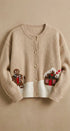 Gingerbread Intarsia Knit Cardigan Sweater in Taupe	 - Women's Cardigans & Shrugs | Urban Daizy