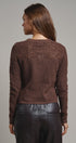 Heirloom Pointelle Knit Cardigan in Mocha - Women's Sweaters | Urban Daizy