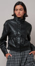 Fast Lane Faux Leather Bomber in Black - Women's Jackets & Blazers | Urban Daizy