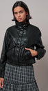 Fast Lane Faux Leather Bomber in Black - Women's Jackets & Blazers | Urban Daizy