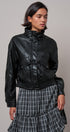 Fast Lane Faux Leather Bomber in Black - Women's Jackets & Blazers | Urban Daizy