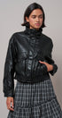 Fast Lane Faux Leather Bomber in Black - Women's Jackets & Blazers | Urban Daizy