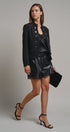 Cadet Charm Napoleon Jacket in Black - Women's Jackets & Blazers | Urban Daizy