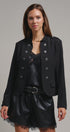 Cadet Charm Napoleon Jacket in Black - Women's Jackets & Blazers | Urban Daizy