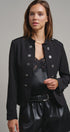 Cadet Charm Napoleon Jacket in Black - Women's Jackets & Blazers | Urban Daizy