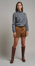 Cadet Charm Napoleon Zip Jacket in Dk H Grey - Women's Jackets & Blazers | Urban Daizy