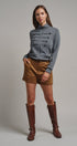 Cadet Charm Napoleon Zip Jacket in Dk H Grey - Women's Jackets & Blazers | Urban Daizy