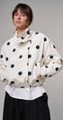 Spot On Polka Dot Bomber Jacket in White - Women's Jackets & Blazers | Urban Daizy