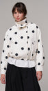 Spot On Polka Dot Bomber Jacket in White - Women's Jackets & Blazers | Urban Daizy