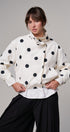 Spot On Polka Dot Bomber Jacket in White - Women's Jackets & Blazers | Urban Daizy