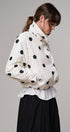 Spot On Polka Dot Bomber Jacket in White - Women's Jackets & Blazers | Urban Daizy