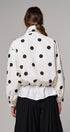 Spot On Polka Dot Bomber Jacket in White - Women's Jackets & Blazers | Urban Daizy