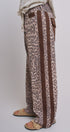 Leopard Print Wide-Leg Pants with Side Stripe in Leopard - Women's Pants | Urban Daizy