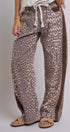 Leopard Print Wide-Leg Pants with Side Stripe in Leopard - Women's Pants | Urban Daizy