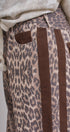 Leopard Print Wide-Leg Pants with Side Stripe in Leopard - Women's Pants | Urban Daizy