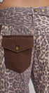 Leopard Print Wide-Leg Pants with Side Stripe in Leopard - Women's Pants | Urban Daizy