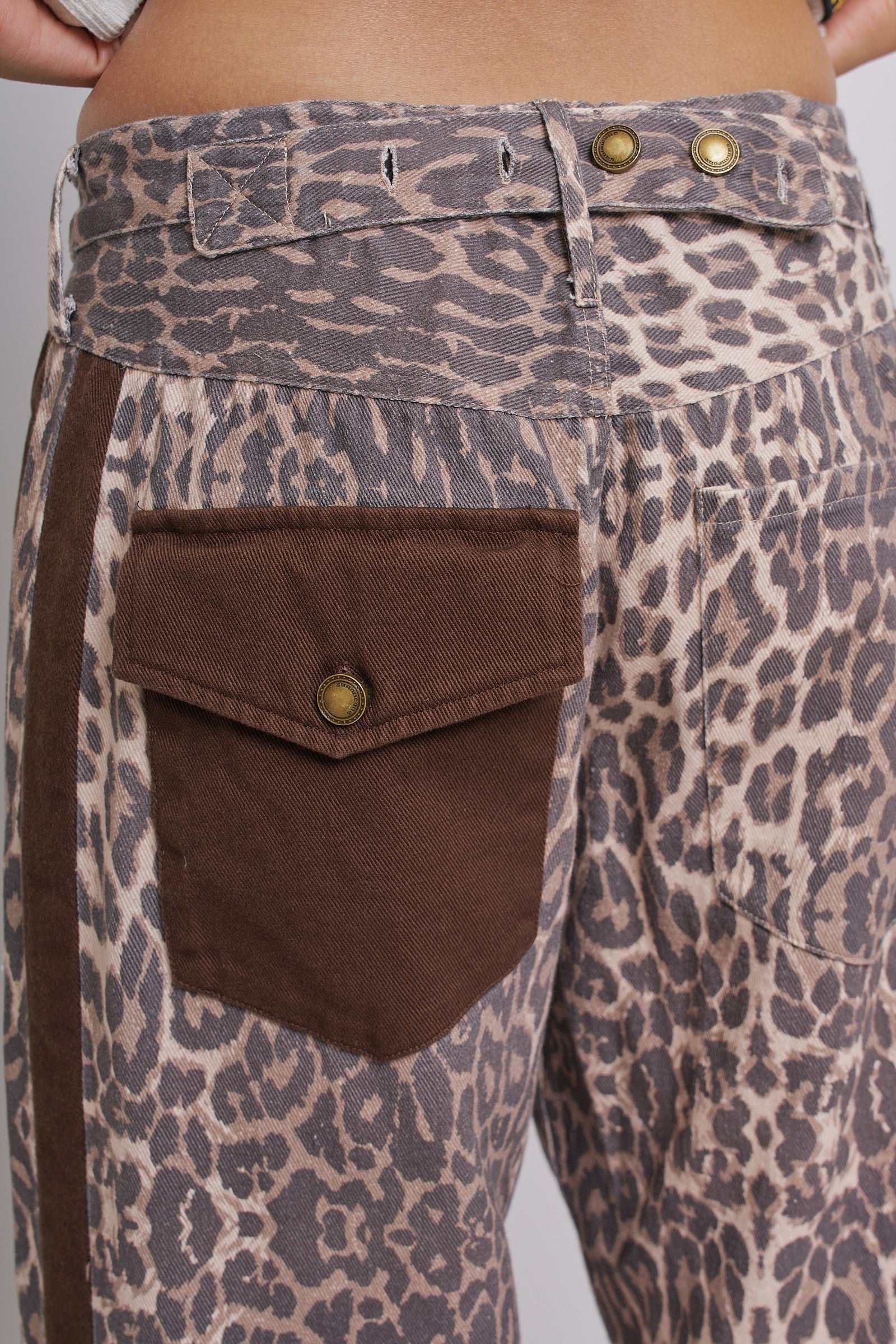 Leopard Print Wide-Leg Pants with Side Stripe in Leopard - Women's Pants | Urban Daizy