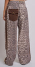 Leopard Print Wide-Leg Pants with Side Stripe in Leopard - Women's Pants | Urban Daizy