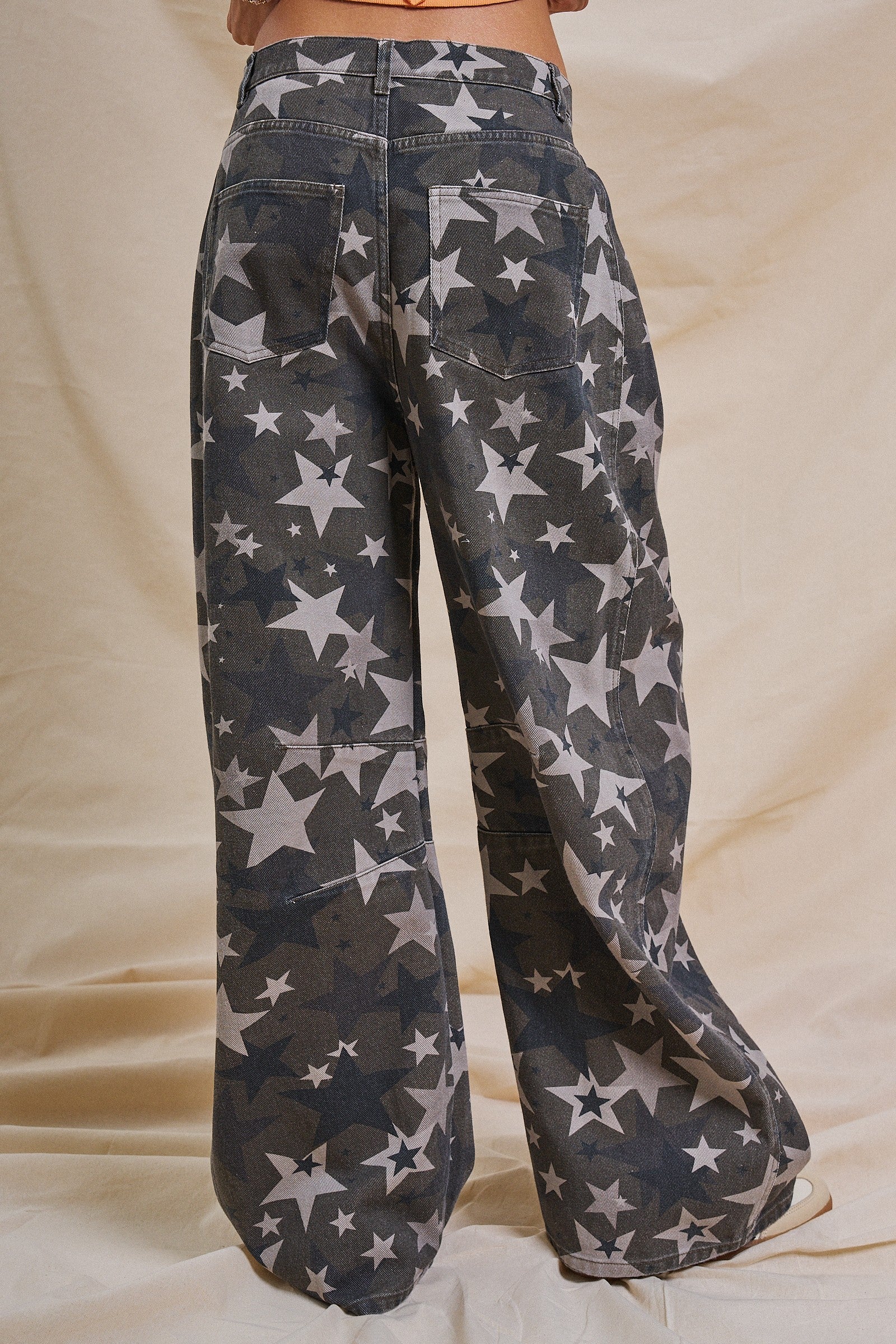 Statement Star Print Wide Leg Pants in Print - Women's Pants | Urban Daizy