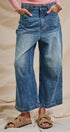 Vintage Wash Cropped Wide-Leg Denim Jeans in Denim - Women's Pants | Urban Daizy