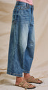 Vintage Wash Cropped Wide-Leg Denim Jeans in Denim - Women's Pants | Urban Daizy