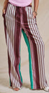 Contrast Stripe Colorblock Wide-Leg Pants in Multi - Women's Pants | Urban Daizy