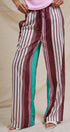 Contrast Stripe Colorblock Wide-Leg Pants in Multi - Women's Pants | Urban Daizy