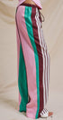 Contrast Stripe Colorblock Wide-Leg Pants in Multi - Women's Pants | Urban Daizy