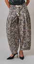 Vintage Wash Leopard Print Barrel Pants in Camo - Women's Casual Pants | Urban Daizy