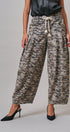 Vintage Wash Leopard Print Barrel Pants in Camo - Women's Casual Pants | Urban Daizy