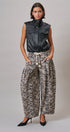 Vintage Wash Leopard Print Barrel Pants in Camo - Women's Casual Pants | Urban Daizy