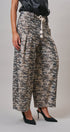 Vintage Wash Leopard Print Barrel Pants in Camo - Women's Casual Pants | Urban Daizy