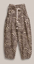Vintage Wash Leopard Print Barrel Pants in Zebra - Women's Casual Pants | Urban Daizy