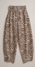 Vintage Wash Leopard Print Barrel Pants in Zebra - Women's Casual Pants | Urban Daizy